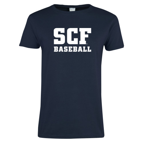  Womens Short Sleeve Navy Tee - SCF - Baseball