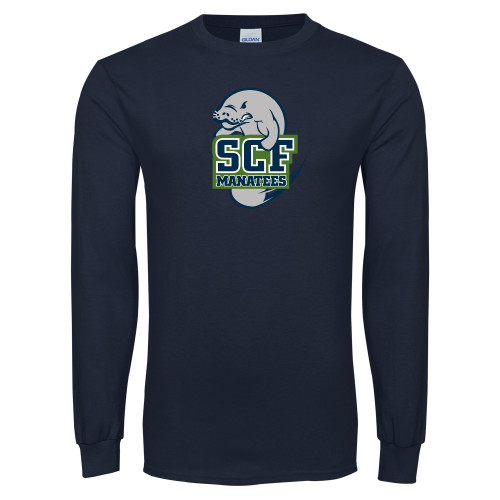  Navy Long Sleeve T-Shirt - SCF Manatees