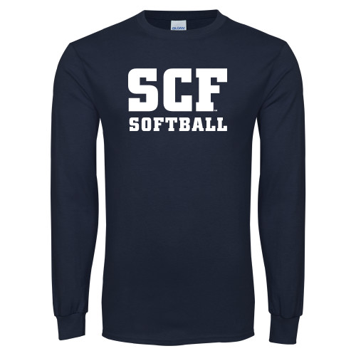  Navy Long Sleeve T-Shirt - SCF - Softball