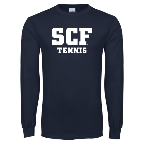 Navy Long Sleeve T-Shirt - SCF - Tennis