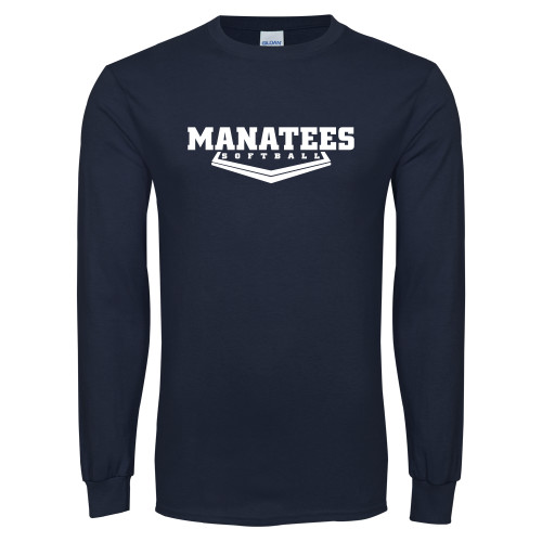  Navy Long Sleeve T-Shirt - Manatees Softball