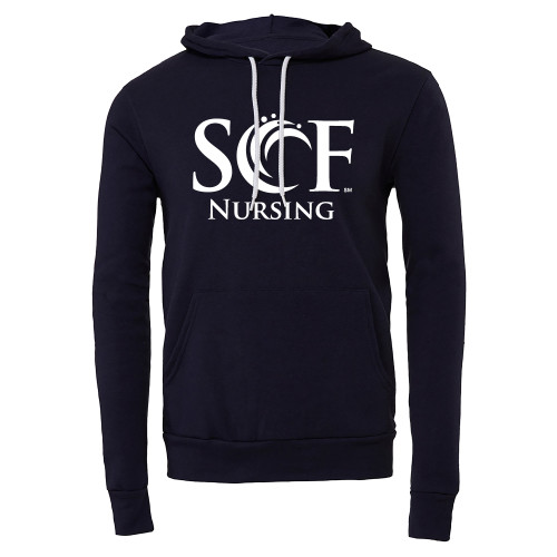  Bella + Canvas Navy Fleece Hood - SCF Nursing