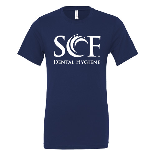  Bella + Canvas Navy Jersey Cotton T Shirt - SCF Dental Hydiene