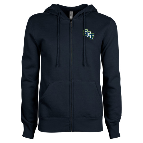  ENZA Womens Navy Fleece Full Zip Hoodie - SCF