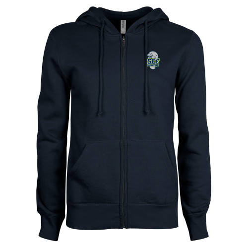 ENZA Womens Navy Fleece Full Zip Hoodie - SCF Manatees