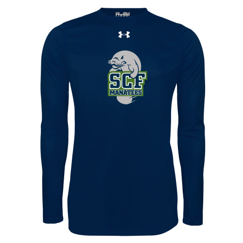  Under Armour Navy Long Sleeve Tech Tee - SCF Manatees