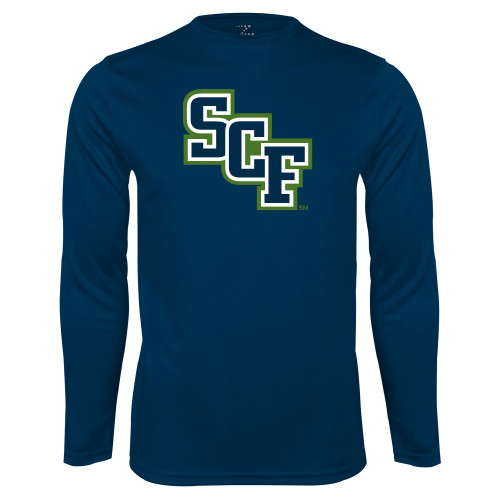  Navy Performance Long Sleeve Shirt - SCF