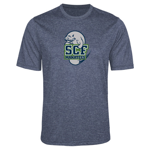  Navy Heather Performance Contender Tee - SCF Manatees