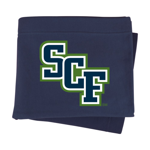 State College of Florida Navy Sweatshirt Blanket