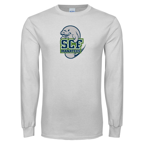  White Long Sleeve T Shirt - SCF Manatees