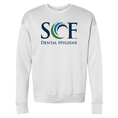  Bella + Canvas White Fleece Crew - SCF Dental Hydiene