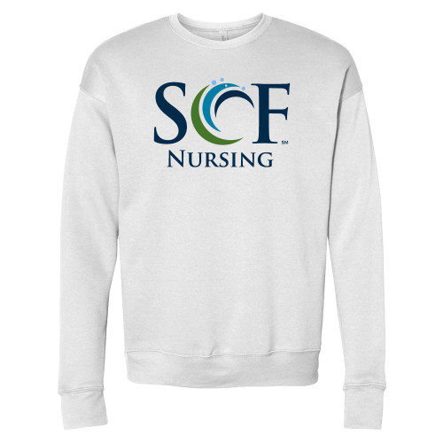  Bella + Canvas White Fleece Crew - SCF Nursing