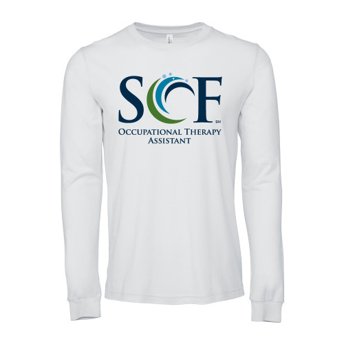  Bella + Canvas White Jersey Cotton Long Sleeve T Shirt - SCF Occupational Therapy Assistant