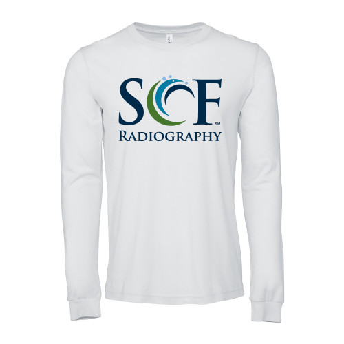  Bella + Canvas White Jersey Cotton Long Sleeve T Shirt - SCF Radiography