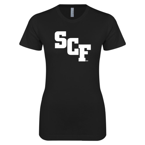  Next Level Womens Black Boyfriend Tee - SCF