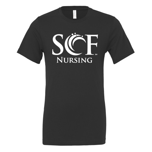  Bella + Canvas Black Jersey Cotton T Shirt - SCF Nursing