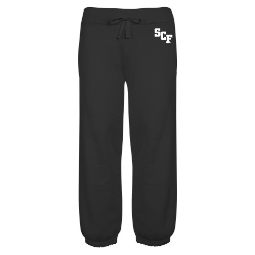  ENZA Womens Black Banded Fleece Capri - SCF