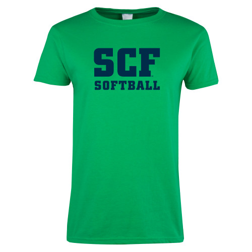  Womens Kelly Green Short Sleeve Tee - SCF - Softball