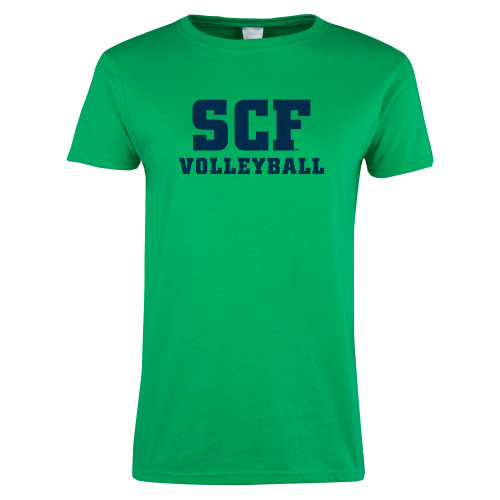  Womens Kelly Green Short Sleeve Tee - SCF - Volleyball