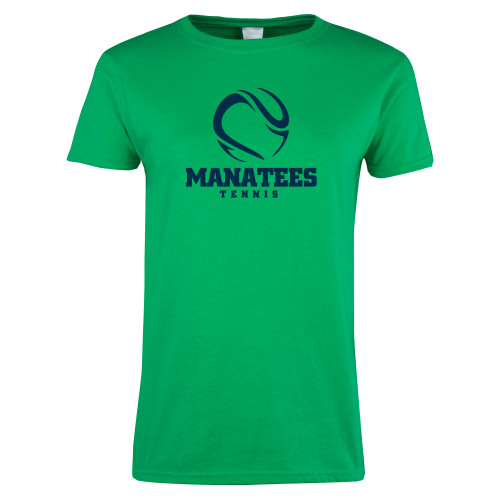  Womens Kelly Green Short Sleeve Tee - Manatees Tennis