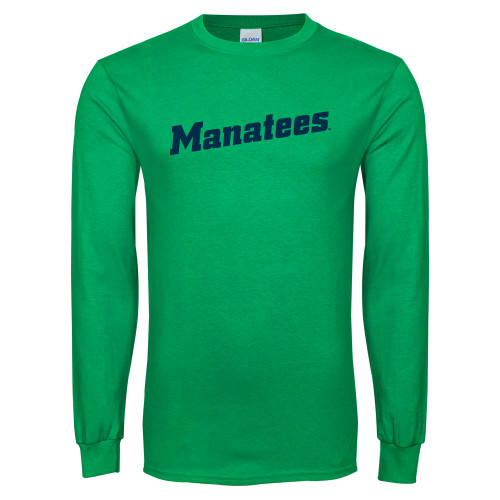  Kelly Green Long Sleeve T Shirt - Manatees