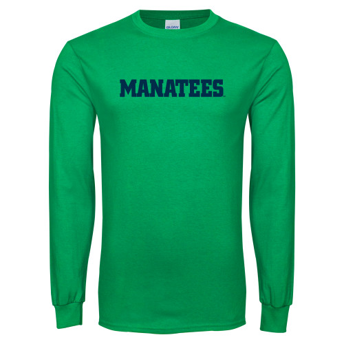  Kelly Green Long Sleeve T Shirt - Manatees