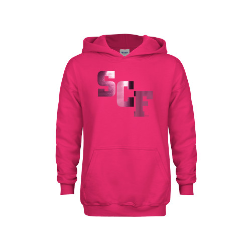  Youth Hot Pink Fleece Hoodie - SCF  Foil