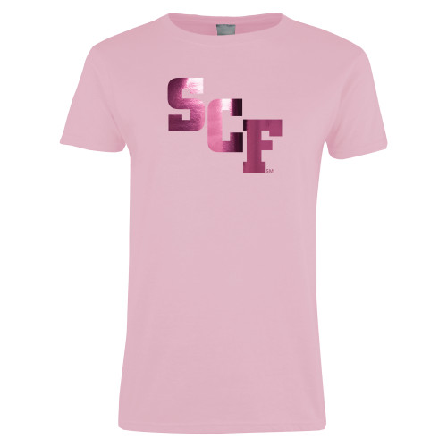  Womens Pink Short Sleeve Tee - SCF  Foil
