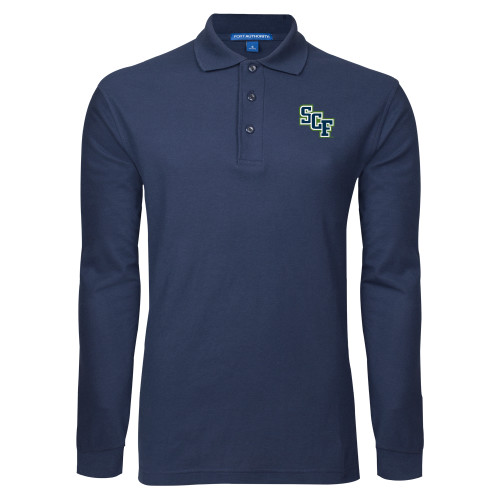  Navy Long Sleeve Polo - SCF