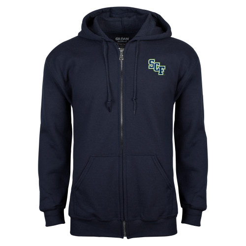  Navy Fleece Full Zip Hoodie - SCF