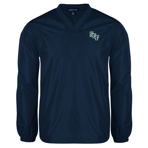  Navy V Neck Raglan Windshirt - SCF