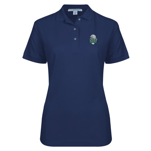  Womens Silk Touch Navy Pique Polo - SCF Manatees