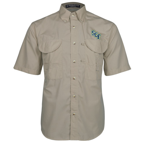  Khaki Fishing Shirt Performance Short Sleeve - SCF