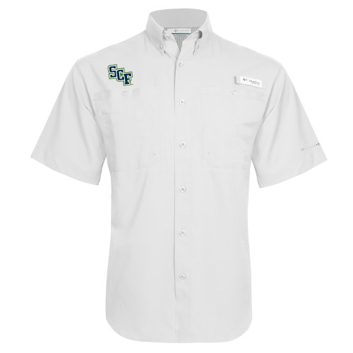  Columbia White Tamiami Performance Short Sleeve Shirt - SCF