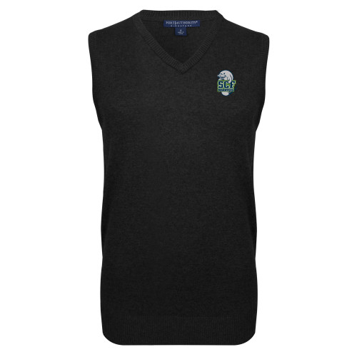  Black VNeck Sweater Vest - SCF Manatees
