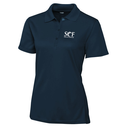  C&B Womens Dark Navy Clique Ice Pique Polo - SCF Health Services