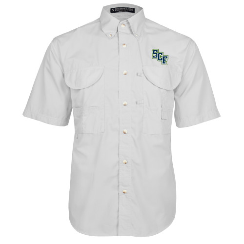  White Fishing Shirt Performance Short Sleeve - SCF