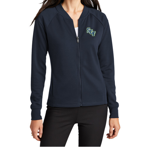  Mercer+Mettle Womens Night Navy Full Zip Jacket - SCF