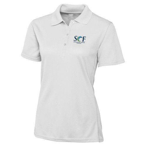  C&B Womens White Clique Ice Pique Polo - SCF Occupational Therapy Assistant