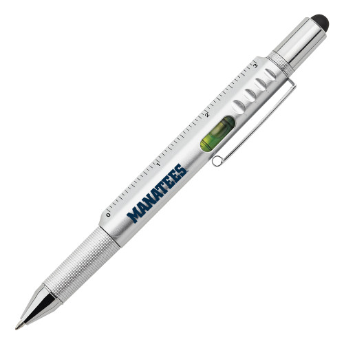  6 in 1 Silver Ballpoint Pen - Manatees
