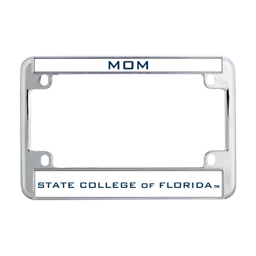  Metal Motorcycle License Plate Frame in Chrome - Mom