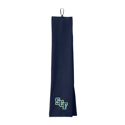  Navy Waffle Microfiber Golf Towel - SCF