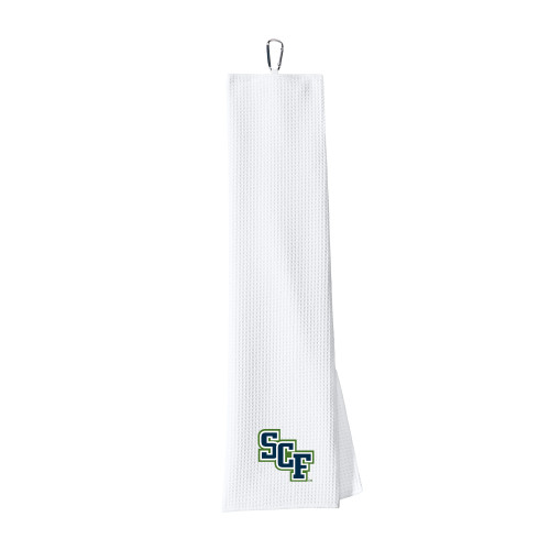  White Waffle Microfiber Golf Towel - SCF