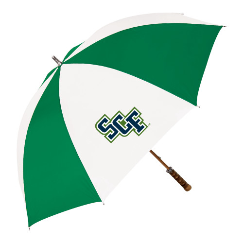  64 Inch Kelly Green/White Umbrella - SCF