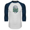 Thumbnail image for  White/Navy Raglan Baseball T Shirt