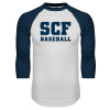 Thumbnail image for  White/Navy Raglan Baseball T Shirt