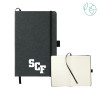 Thumbnail image for  5.5 x 8.5 Black FSC Mix Recycled Leather Bound Journal