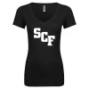 Thumbnail image for  Next Level Womens Black Ideal V Tee