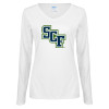 Thumbnail image for  Womens White Long Sleeve V Neck Tee