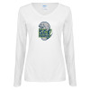 Thumbnail image for  Womens White Long Sleeve V Neck Tee